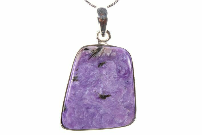 Siberian Charoite Pendant (Necklace) - Sterling Silver #265218